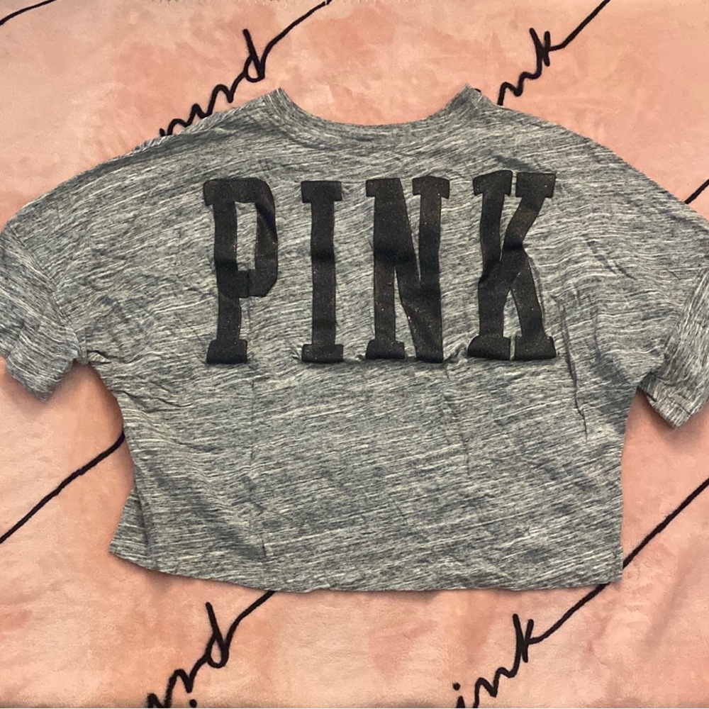 PINK Victoria's Secret Heather Gray Kids Tee